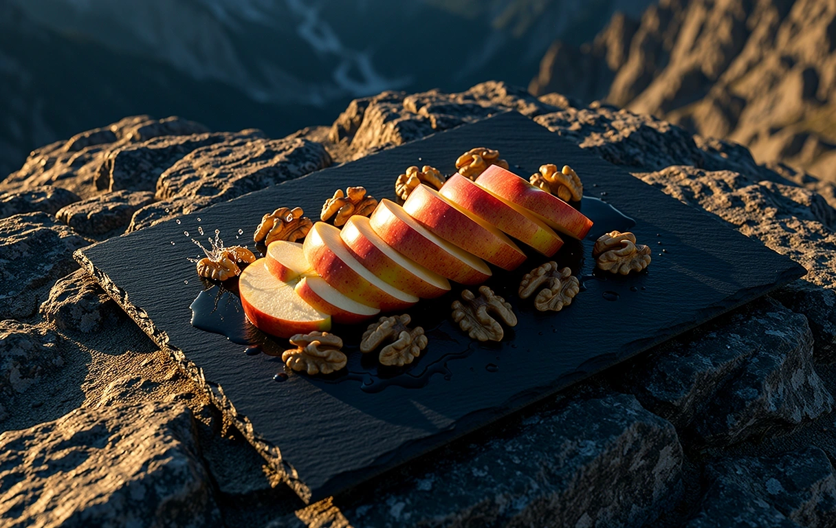 Alpine Gipfel bei Sonnenaufgang
